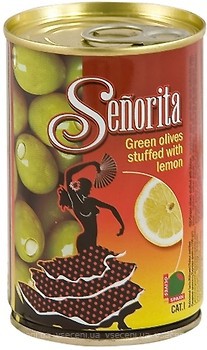 Фото Senorita оливки зеленые фаршированные лимоном 280 г