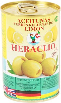Фото Heraclio оливки зеленые фаршированные лимоном 300 г