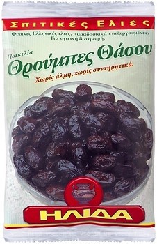 Фото Ilida маслины черные вяленые с косточкой 200 г