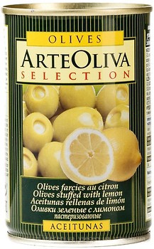 Фото Arte Oliva оливки зеленые фаршированные лимоном 300 г