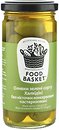 Фото Food Basket оливки зеленые без косточки Халкиди 260 г