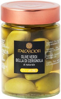 Фото Italcarciofi оливки зеленые с косточкой 314 г