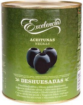 Фото Excelencia маслины черные без косточки 3.1 л