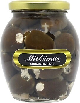 Фото MitCimus маслины черные фаршированные сыром Фета 350 г