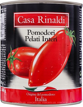 Фото Casa Rinaldi томаты очищенные в собственном соку 800 г (850 мл)