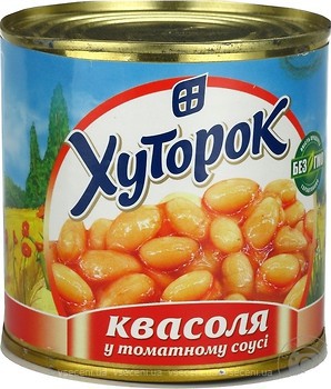 Фото Хуторок фасоль в томатном соусе 430 г (425 мл)