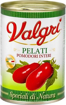 Фото Valgri томаты целые очищенные в собственном соку 400 г