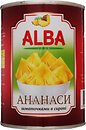 Фото Alba Food ананас кусочками в сиропе 580 мл