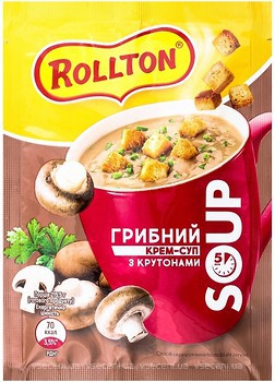 Фото Rollton суп грибной с крутонами 15.5 г