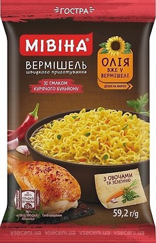 Фото Мивина вермишель со вкусом курицы острая 59.2 г