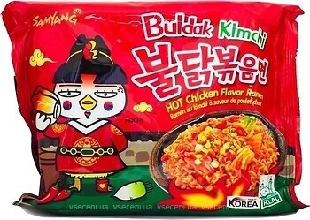 Фото Samyang лапша Ramen Бульдак со вкусом Кимчи 140 г