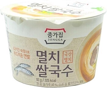 Фото Jongga суп с рисовой лапшой со вкусом анчоусов 92 г