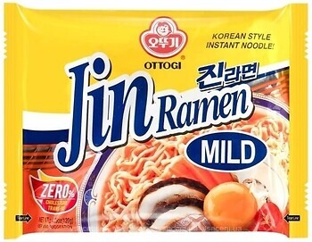 Фото Ottogi лапша Jin Ramen Mild слабо-острая 120 г