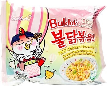 Фото Samyang лапша Ramen Бульдак Карбонара-крем 140 г