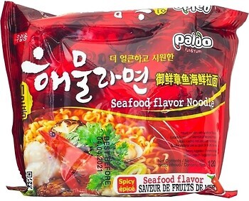 Фото Paldo лапша Seafood Flavor Noodle 120 г