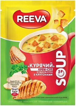 Фото Reeva крем-суп со вкусом курицы с крутонами 17 г