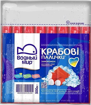 Фото Водный мир крабовые палочки замороженные 500 г