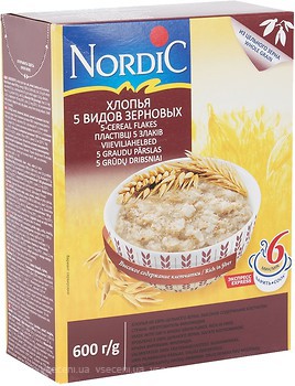 Фото NordiC хлопья 5 видов зерновых 600 г