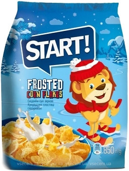 Фото Start сухой завтрак Frosted Corn Flakes 850 г