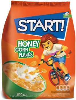 Фото Start сухой завтрак Honey Corn Flakes 850 г