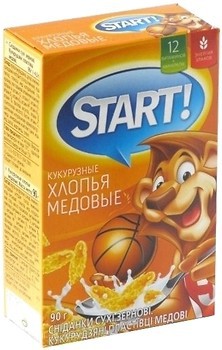 Фото Start сухой завтрак Honey Corn Flakes 90 г