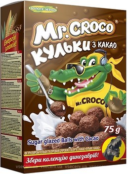 Фото Золоте Зерно сухой завтрак Mr.Croco шарики с какао 75 г
