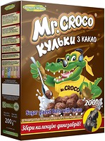 Фото Золоте Зерно сухой завтрак Mr.Croco шарики с какао 200 г