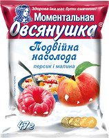 Фото Овсянушка каша овсяная с малиной, персиком и сливками 47 г