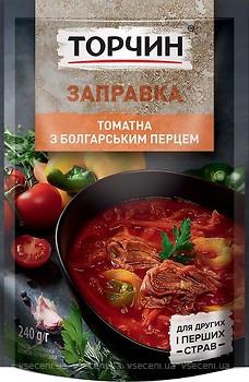 Фото Торчин заправка томатна з болгарським перцем для перших та других страв 240 г