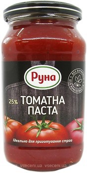 Фото Руна томатна паста 25% 490 г