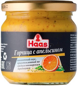 Фото Haas горчица с апельсином 210 г