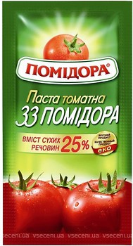 Фото Помидора паста томатна 33 помідора 25% 70 г