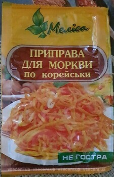 Фото Меліса приправа для моркви по корейськи не гостра 30 г
