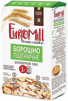 Фото EuroMill мука пшеничная цельнозерновая 1 кг