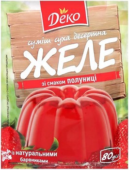 Фото ДЕКО желе со вкусом клубники 80 г