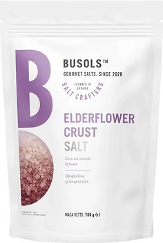 Фото Busols сіль морська з бузиною Elderflower Crust Salt 700 г