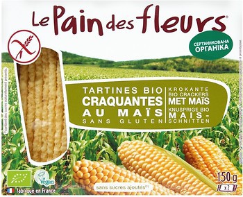 Фото Le Pain des Fleurs органические хлебцы из кукурузы 150 г