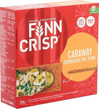 Фото Finn Crisp сухари Caraway ржаные с тмином 200 г