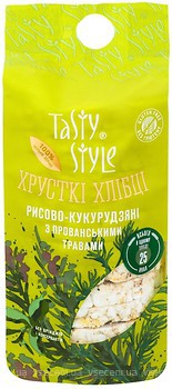 Фото Tasty Style хлібці рисово-кукурудзяні з прованськими травами 100 г