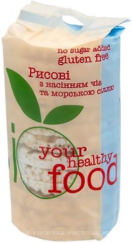 Фото Bio Food хлібці рисові з насінням чіа та морською сіллю 100 г