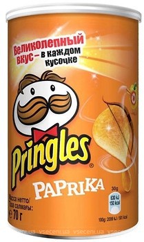 Фото Pringles чипсы Paprika со вкусом паприки 70 г