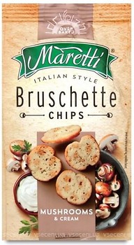 Фото Maretti сухарики Bruschette со вкусом грибов со сметаной 70 г