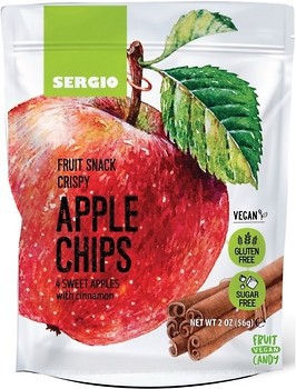 Фото Sergio яблочные чипсы Apple Chips со вкусом корицы 56 г