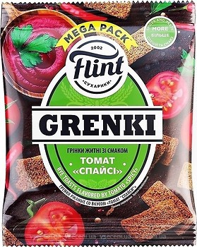 Фото Flint сухарики Grenki со вкусом томата spicy 100 г