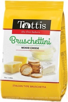 Фото Tottis сухарики Bruschettini со вкусом сыров 80 г