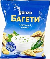 Фото Gonzo пшеничные сухарики Багеты со вкусом сметаны и зелени 50 г