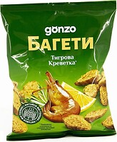 Фото Gonzo пшеничные сухарики Багеты со вкусом тигровых креветок 50 г