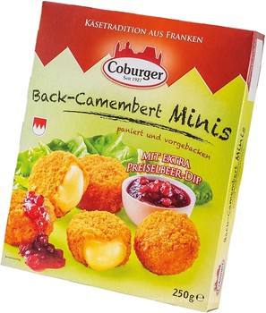 Фото Coburger Back-Camembert Minis с клюквенным соусом фасованный 250 г