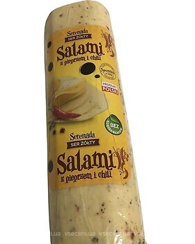 Фото Serenada Salami z czarnym pieprzem i papryka chili фасованный 1.5 кг