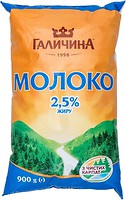 Фото Галичина молоко 2.5% п/э 900 мл